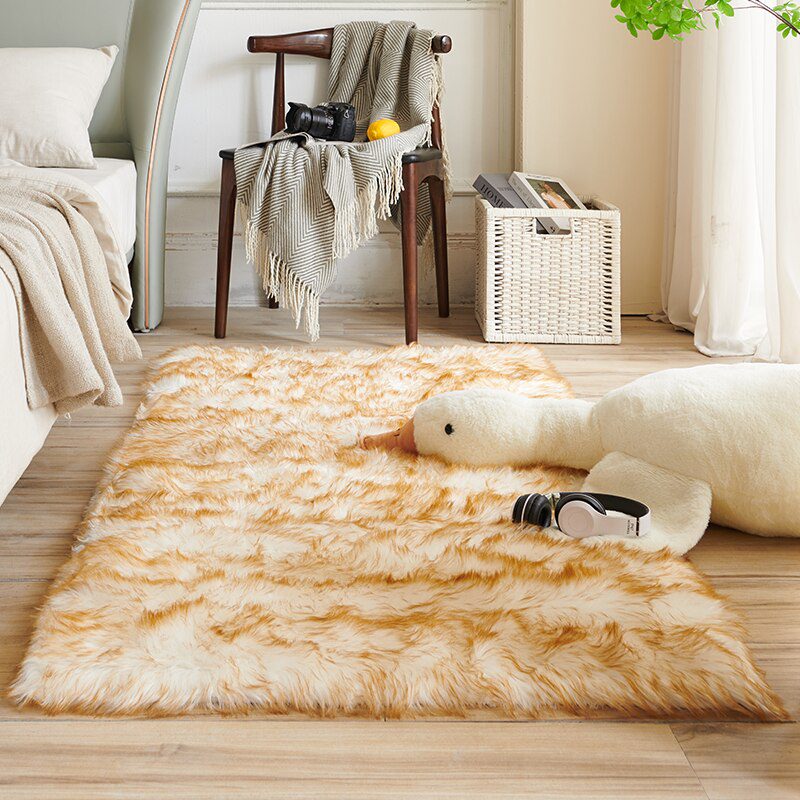 Plush Sheepskin Rugs For Bedroom Carpet Room Long Hair Bedside Mat  Floor Hairy White Rugs Red Living Room Fur Kids Carpets