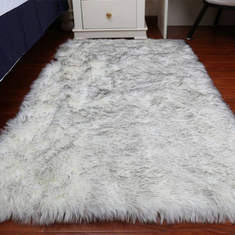 Plush Sheepskin Rugs For Bedroom Carpet Room Long Hair Bedside Mat  Floor Hairy White Rugs Red Living Room Fur Kids Carpets