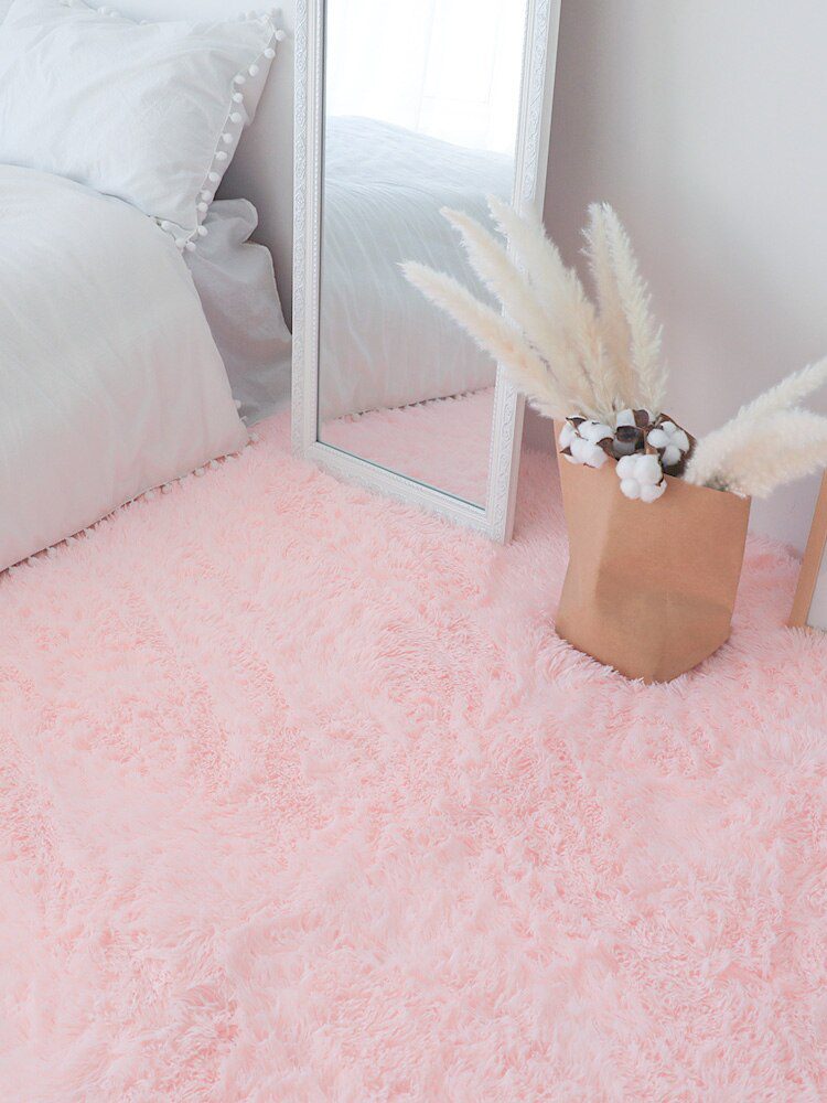 Soft Shaggy Carpet Living Room Fluffy Children Rugs Large Beige Plush Area Rug for Bedroom Kids Room Nursery Modern Home Decor