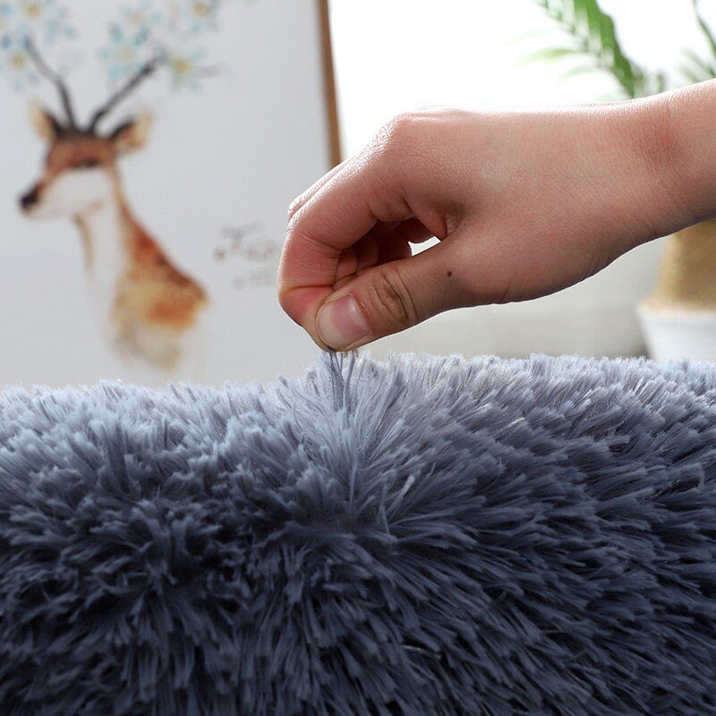 Soft Shaggy Carpet Living Room Fluffy Children Rugs Large Beige Plush Area Rug for Bedroom Kids Room Nursery Modern Home Decor