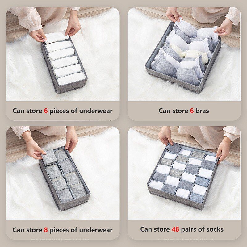 Fashion Underwear Bra Storage Box Underwear Organizer Box Panty Socks Compartment Storage Box Drawer Storage Box Home Storage