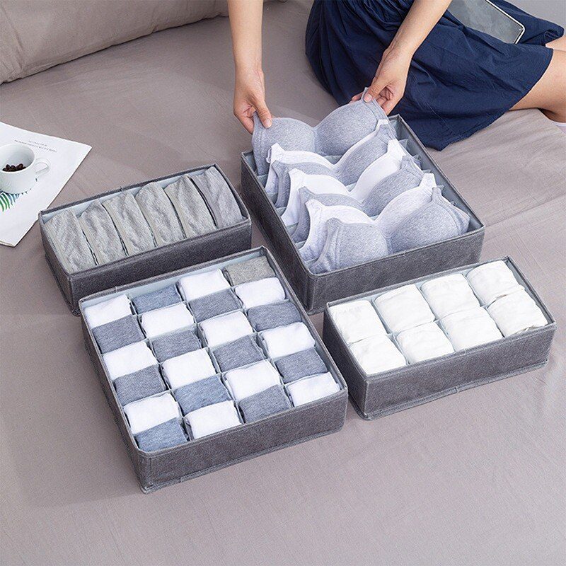 Fashion Underwear Bra Storage Box Underwear Organizer Box Panty Socks Compartment Storage Box Drawer Storage Box Home Storage