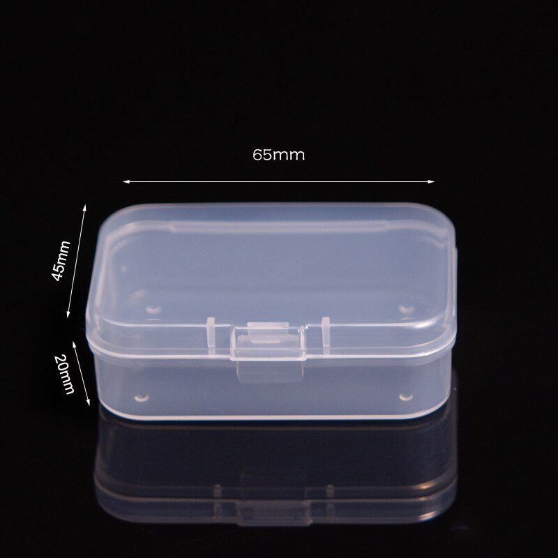 Mini Plastic Box Rectangular Box Translucent Box Packing Box Storage Box Dustproof Durable Strong Jewelry Storage Case Container