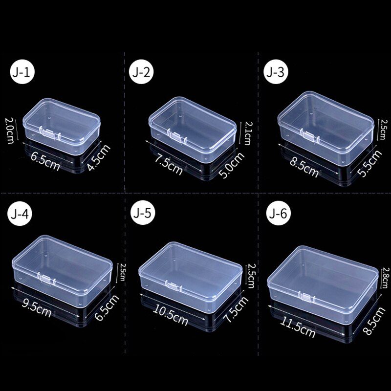 Mini Plastic Box Rectangular Box Translucent Box Packing Box Storage Box Dustproof Durable Strong Jewelry Storage Case Container