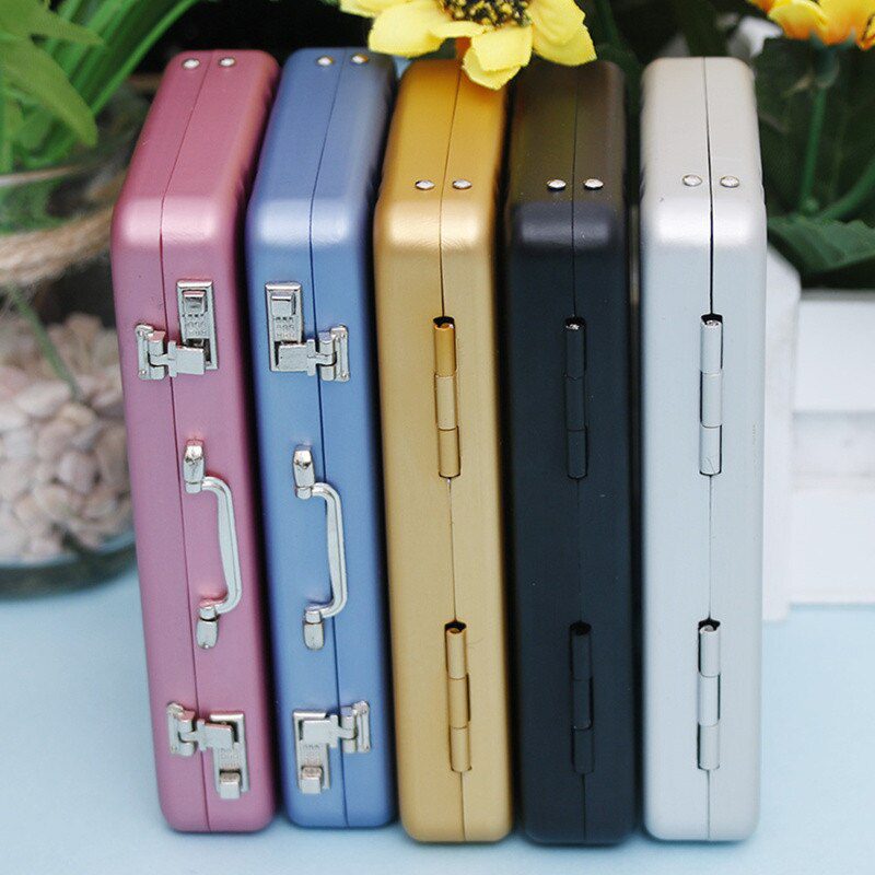 Aluminum Storage Box Business ID Credit Card Holder Mini Suitcase Bank Card Box Holder 2022 New Jewelry Case Rectangle Organizer
