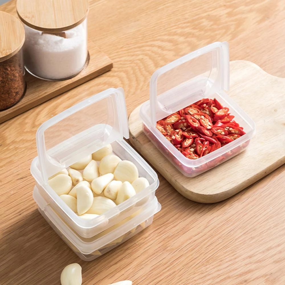 1PCS Butter Cheese Storage Box Portable Refrigerator Fruit Vegetable Fresh-keeping Organizer Box Transparent Cheese Container