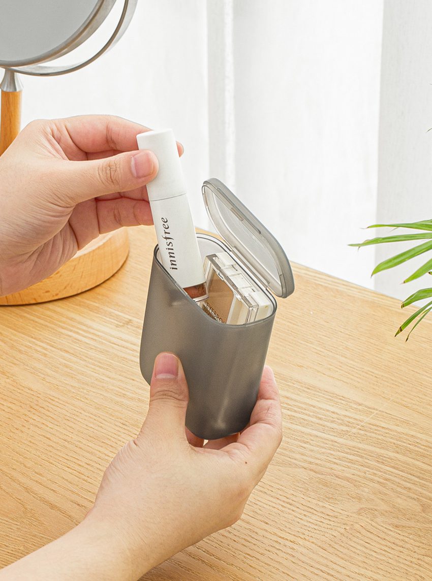 Ins Portable Wire Cable Storage Box Travel Headphone Jewelry Coin Organizer Bin Drawer Makeup Lipstick Holder Dust-proof Storage