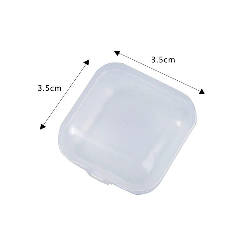 6PCS Mini Storage Box Transparent Square Plastic Box Earrings Jewelry Packaging Storage Small Square Box  Jewelry Organizer