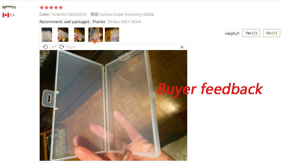 Top Selling Transparent Plastic Storage Box Clear Square Multipurpose Display Case Plastic Jewelry Storage Boxes Multiple Sizes