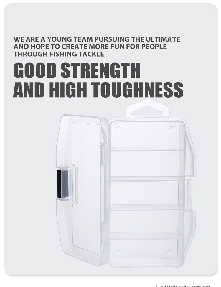 5 Grids Compartments Organizer Container Visible Plastic Fishing Lure Box Fishing Tackle Box Bead Screw Holder Case Frosted