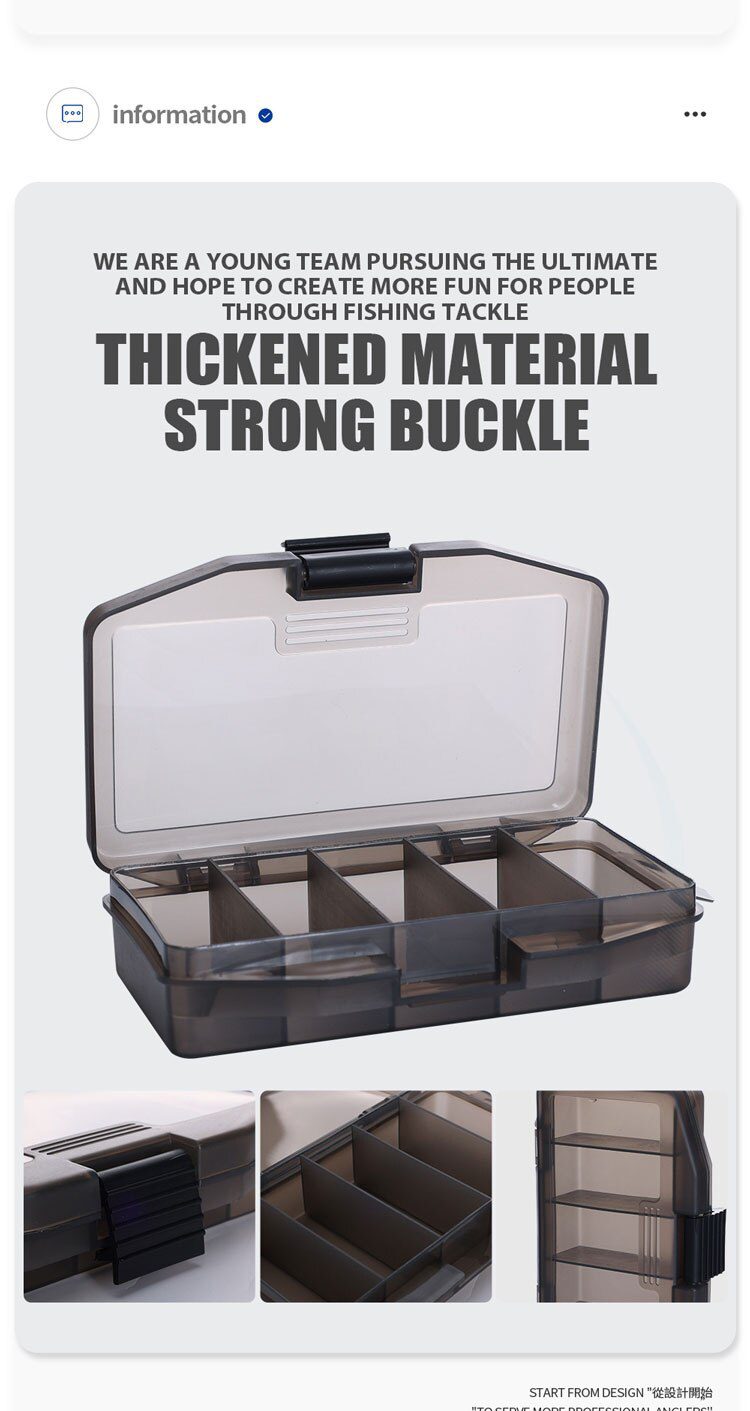 5 Grids Compartments Organizer Container Visible Plastic Fishing Lure Box Fishing Tackle Box Bead Screw Holder Case Frosted