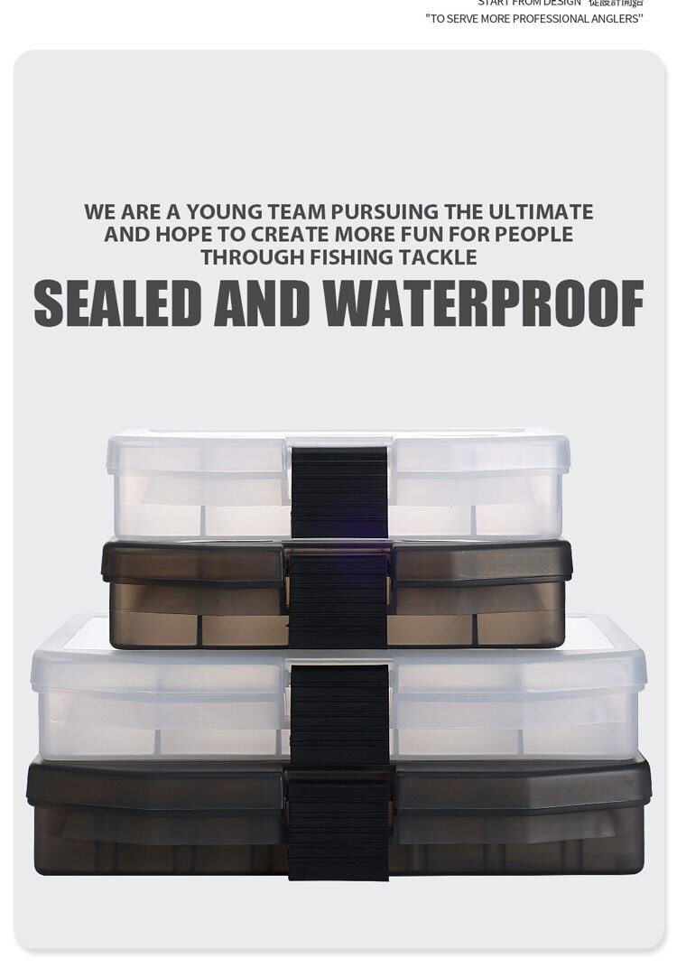 5 Grids Compartments Organizer Container Visible Plastic Fishing Lure Box Fishing Tackle Box Bead Screw Holder Case Frosted