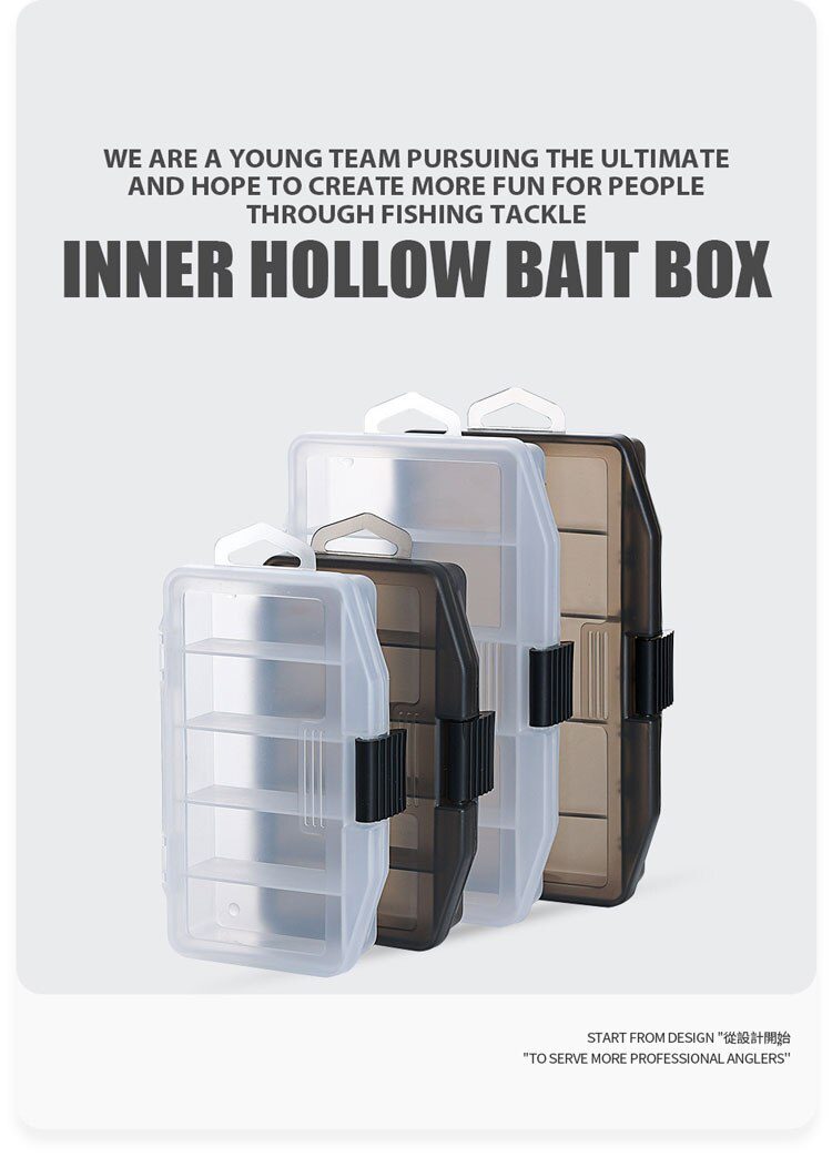 5 Grids Compartments Organizer Container Visible Plastic Fishing Lure Box Fishing Tackle Box Bead Screw Holder Case Frosted