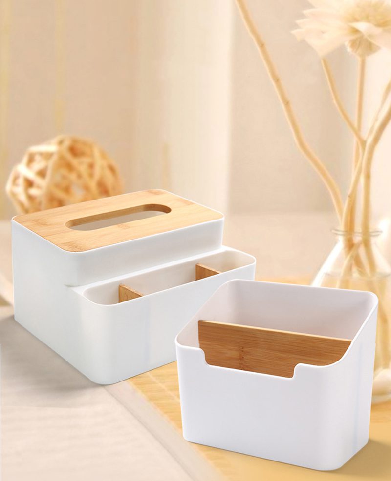 Multi-function Storage Box TV Air Conditioner Remote Control Organizer Practical Tissue Box Home Cosmetic Storage Box