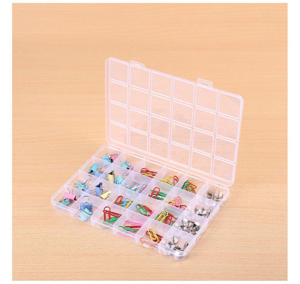 24 Compartments Plastic Box Case Jewelry Bead Storage Container Craft Organizer 24 Compartments Plastic Box Case Jewelry Bead Storage Container Craft Organizer