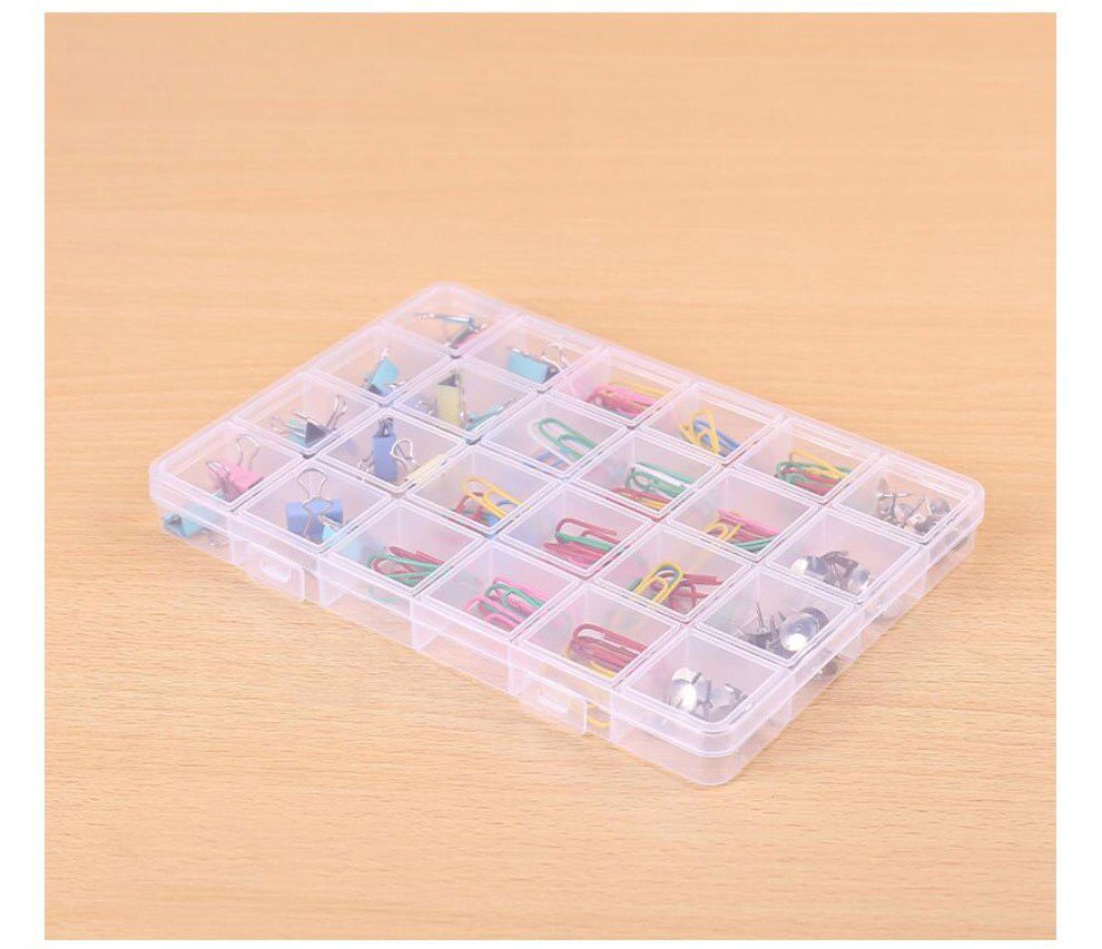 24 Compartments Plastic Box Case Jewelry Bead Storage Container Craft Organizer 24 Compartments Plastic Box Case Jewelry Bead Storage Container Craft Organizer