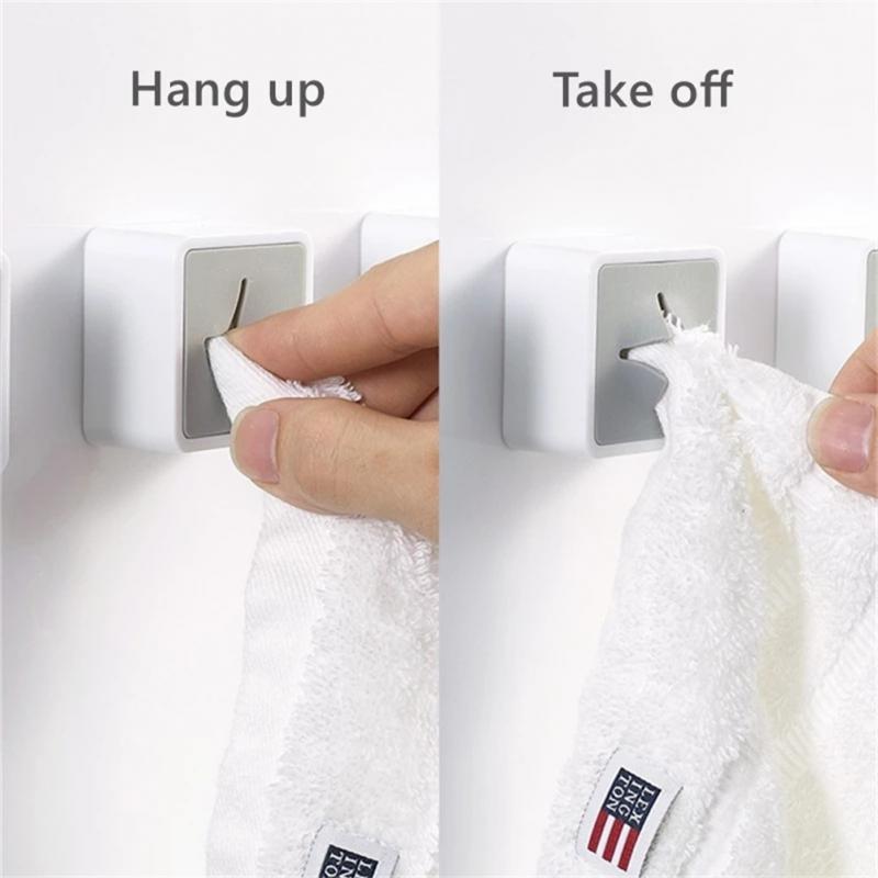 Self Adhesive Towel Plug Holder Wall Mounted Bathroom Towel Hook Storage Rack Waterproof Kitchen Rag Dishcloth Clip Organizer Self Adhesive Towel Plug Holder Wall Mounted Bathroom Towel Hook Storage Rack Waterproof Kitchen Rag Dishcloth Clip Organizer