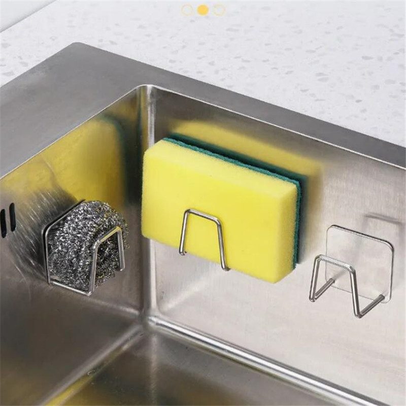 Kitchen Stainless Steel Sink Shelf Sponges Holders Adhesive Drain Drying Rack Kitchen Wall Hooks Accessories Storage Organizer Kitchen Stainless Steel Sink Shelf Sponges Holders Adhesive Drain Drying Rack Kitchen Wall Hooks Accessories Storage Organizer