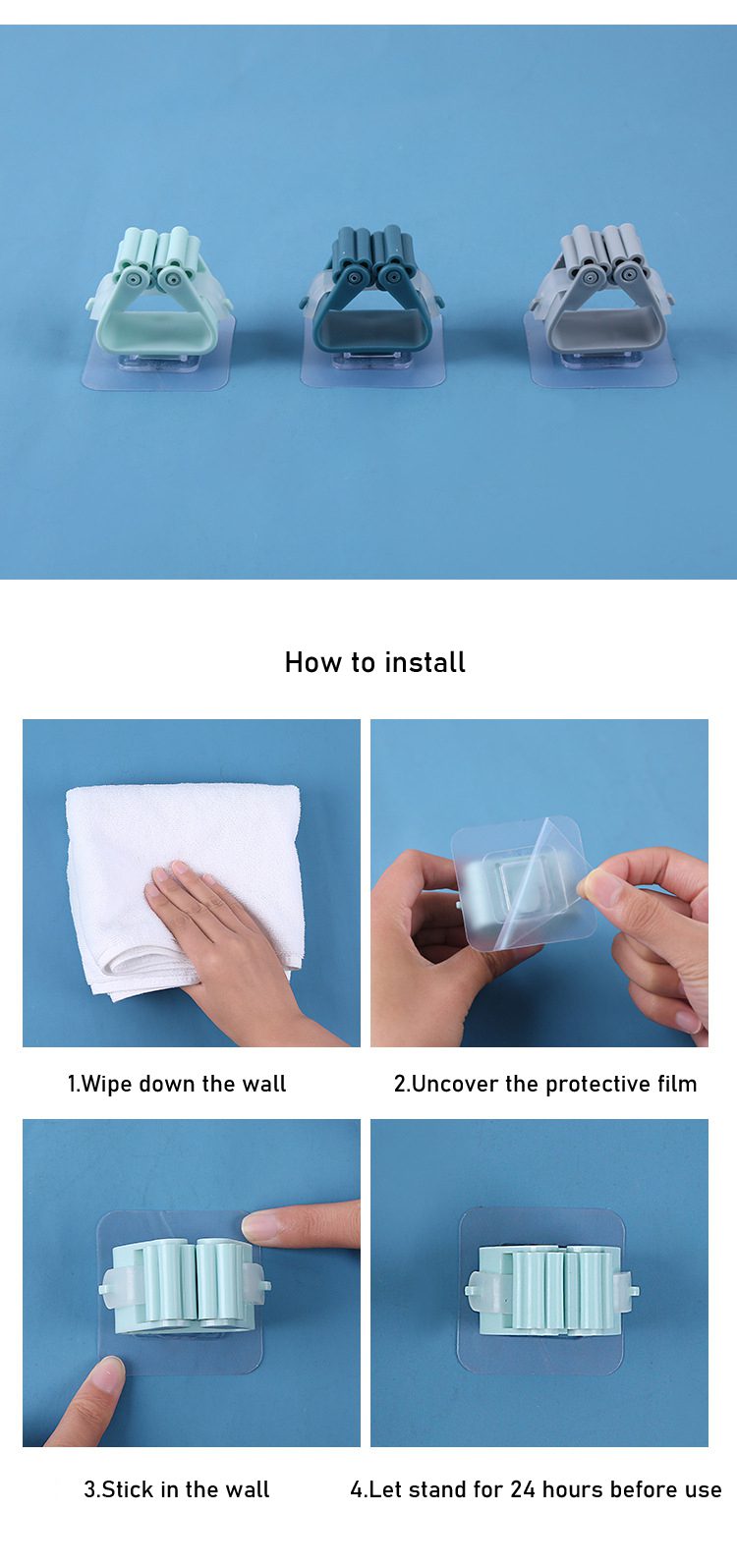 Wall Mounted Mop Organizer Holder Brush Broom Hanger Home Storage Rack Bathroom Suction Hanging Pipe Hooks Household Tools home Wall Mounted Mop Organizer Holder Brush Broom Hanger Home Storage Rack Bathroom Suction Hanging Pipe Hooks Household Tools home