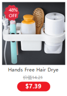 Hair Dryer Holder Blower Organizer Adhesive Wall Mounted Nail Free No Drilling Stainless Steel Spiral Stand For Bathroom