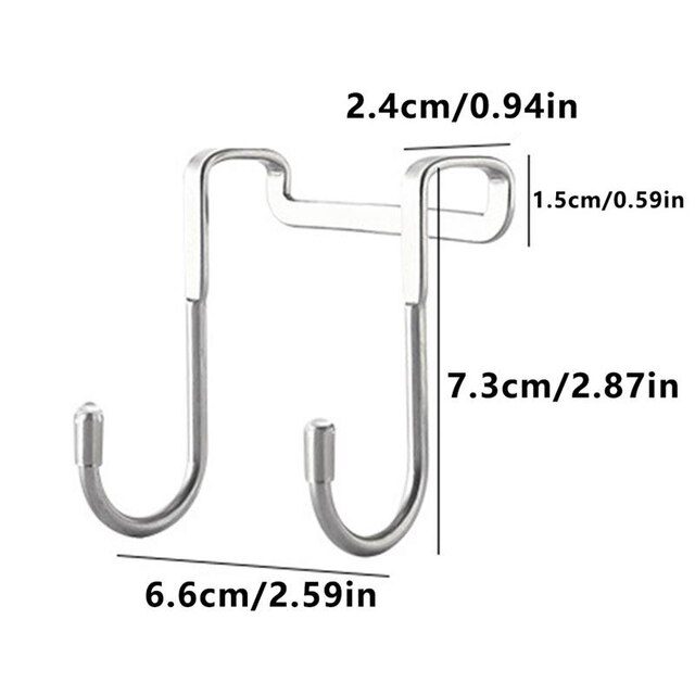 S-Shaped 304 Stainless Steel Cabinet Door Multi-Purpose Hook Towel Hanger Hat Holders Clothing Storage Racks Kitchen Bathroom S-Shaped 304 Stainless Steel Cabinet Door Multi-Purpose Hook Towel Hanger Hat Holders Clothing Storage Racks Kitchen Bathroom