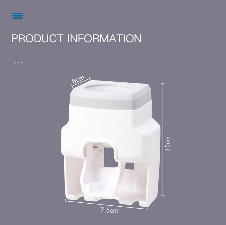 1pc Toothbrush Holder Set Toothpaste Dispenser Wall Mount Stand Bathroom Accessories Set Rolling Automatic Squeezer 1pc Toothbrush Holder Set Toothpaste Dispenser Wall Mount Stand Bathroom Accessories Set Rolling Automatic Squeezer