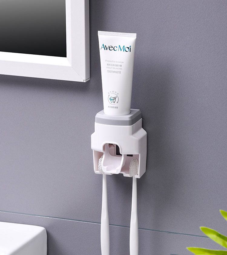 Creative Wall Mount Automatic Toothpaste Dispenser and Small Toothbrush Holder Toothpaste Squeezer for Family Shower Bathroom Creative Wall Mount Automatic Toothpaste Dispenser and Small Toothbrush Holder Toothpaste Squeezer for Family Shower Bathroom