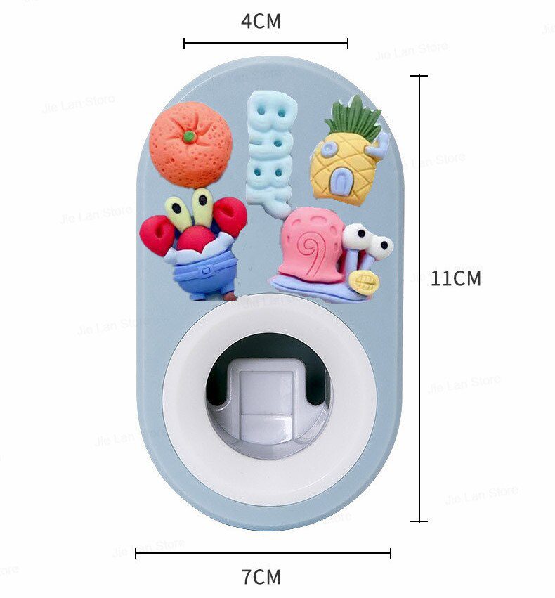 Automatic Kids Toothpaste Dispenser Toothpaste Squeezer for Children Household Cartoon Toothbrush Holder Bathroom Accessories