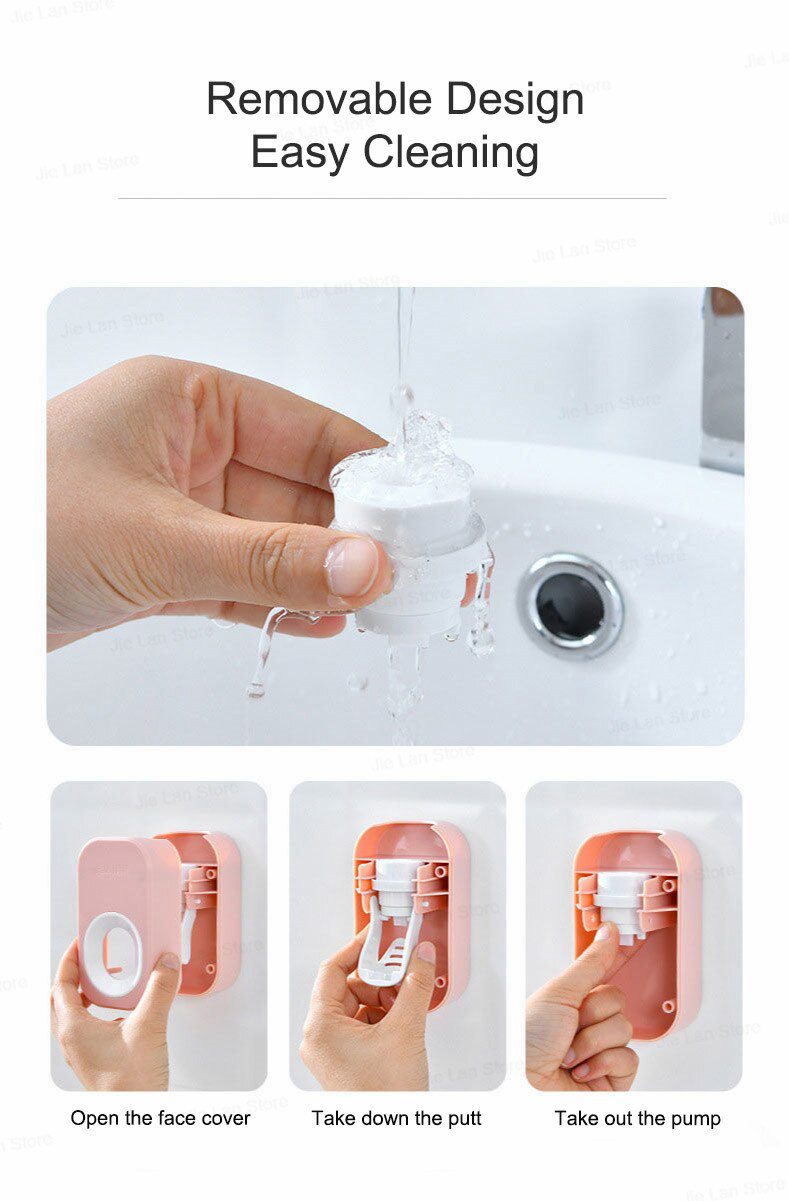 Automatic Kids Toothpaste Dispenser Toothpaste Squeezer for Children Household Cartoon Toothbrush Holder Bathroom Accessories