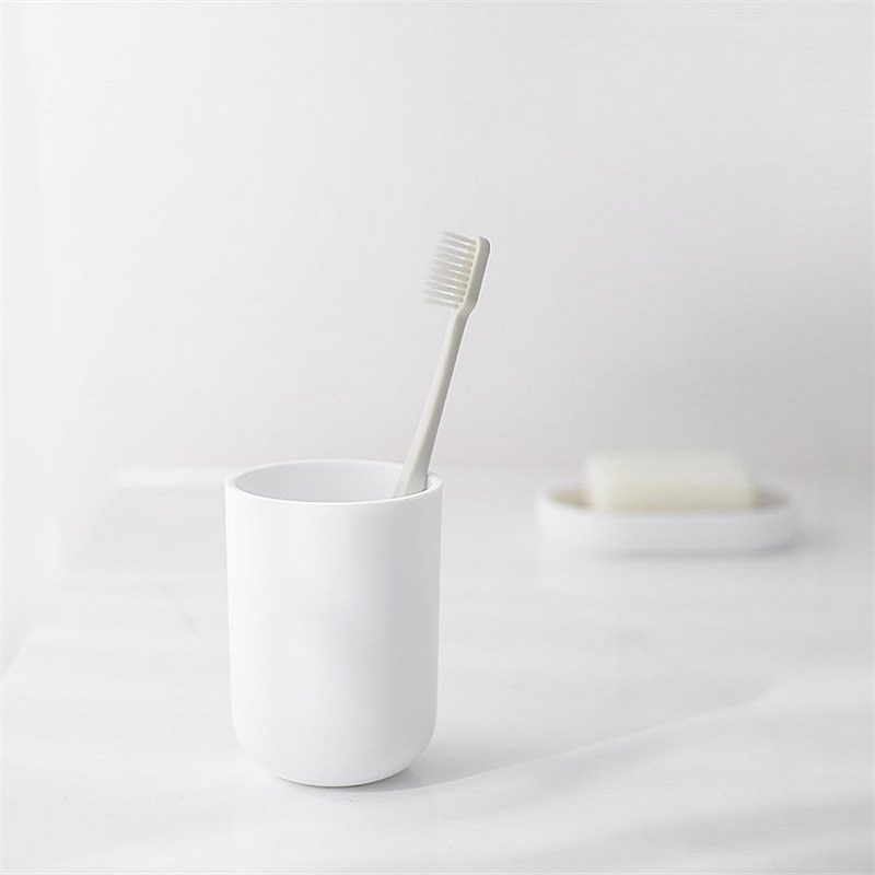 Bathroom Accessories Set Soap Dispenser Bottle Dish Washroom Toothbrush Holder Cup Suit Lotion Rack Toilet Brush Garbage Can