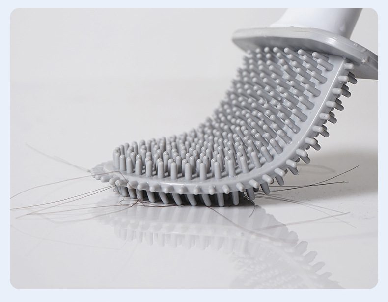 Silicone Toilet Brush Wall-Mounted  Soft Bristles Brushes Set Wash Toilet Wc Accessories with Holder Cleaning Bathroom Tool 20