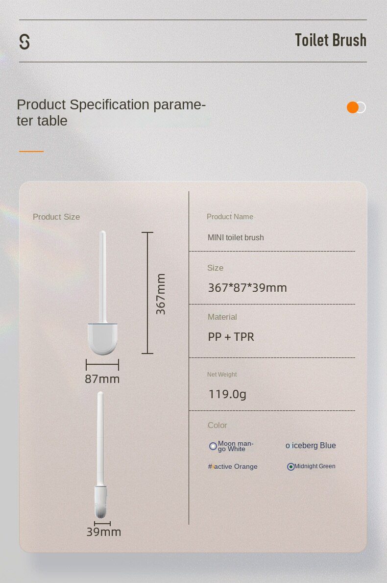 Silicone Toilet Brush Wall-Mounted  Soft Bristles Brushes Set Wash Toilet Wc Accessories with Holder Cleaning Bathroom Tool 20