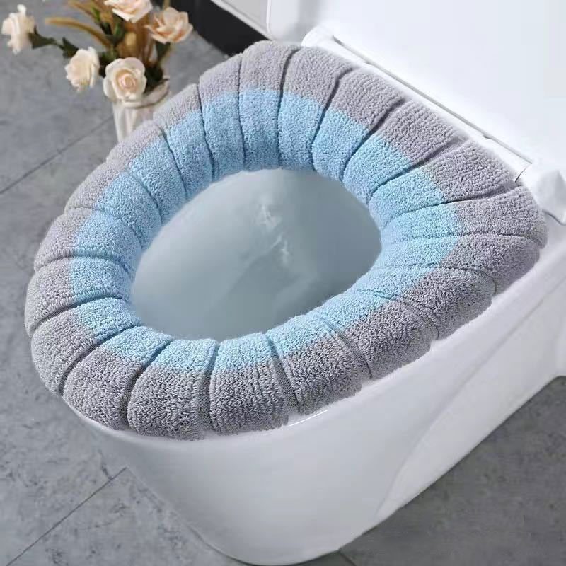 1Pcs Bathroom Toilet Seat Cover Soft Warmer Washable Mat Cover Pad Cushion Seat Case Toilet Lid Cover Accessories Bath Home