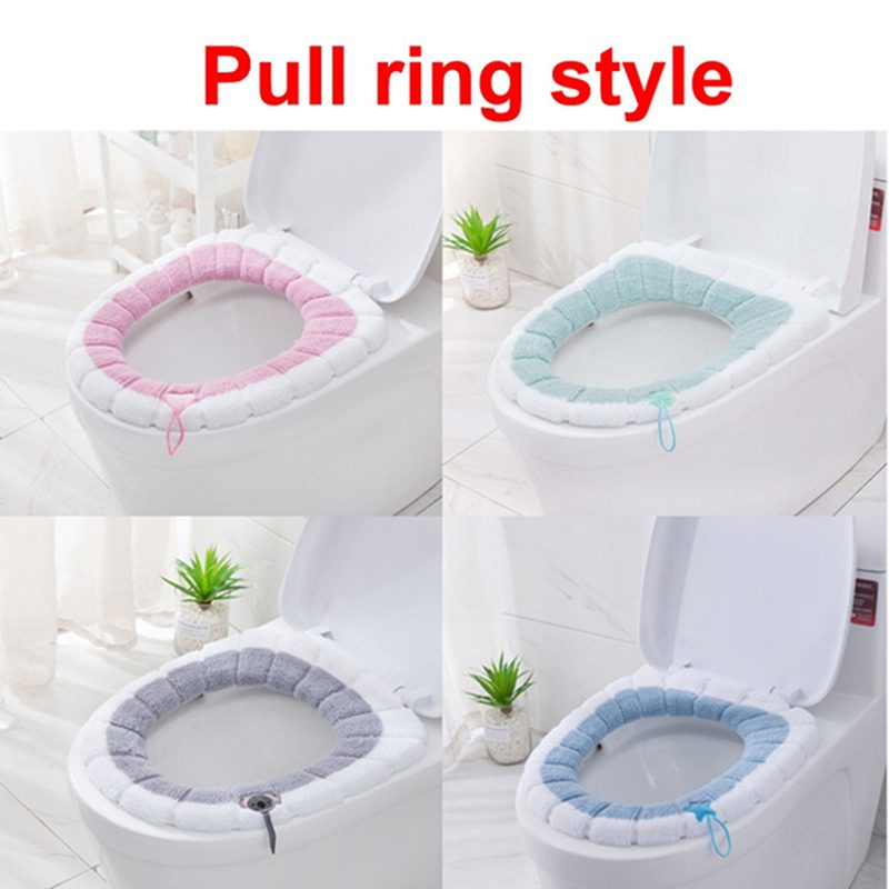 1Pcs Bathroom Toilet Seat Cover Soft Warmer Washable Mat Cover Pad Cushion Seat Case Toilet Lid Cover Accessories Bath Home