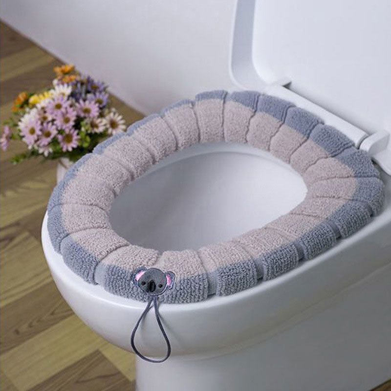 1Pcs Bathroom Toilet Seat Cover Soft Warmer Washable Mat Cover Pad Cushion Seat Case Toilet Lid Cover Accessories Bath Home