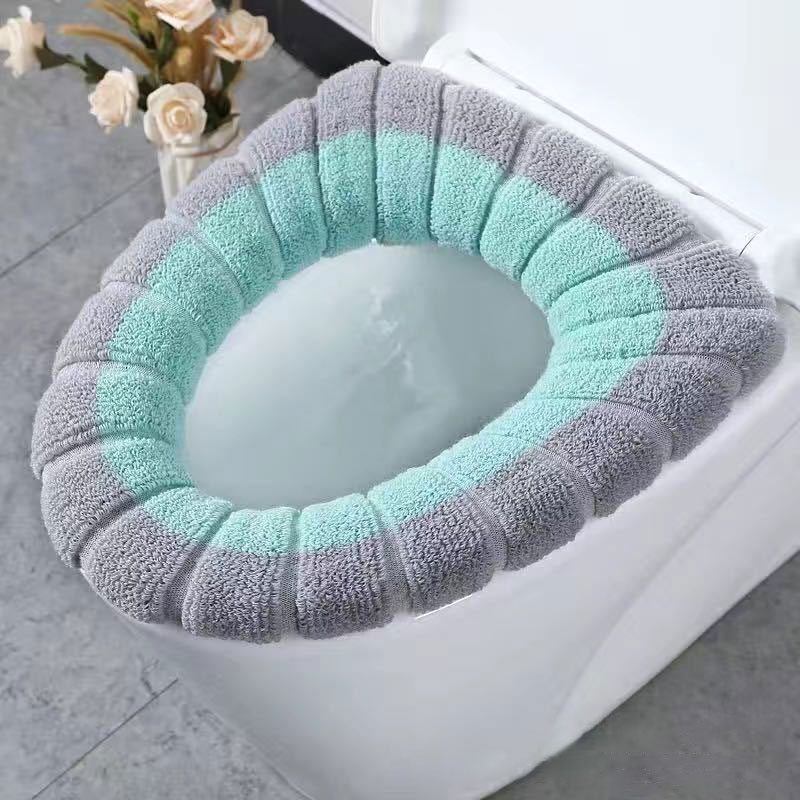 1Pcs Bathroom Toilet Seat Cover Soft Warmer Washable Mat Cover Pad Cushion Seat Case Toilet Lid Cover Accessories Bath Home