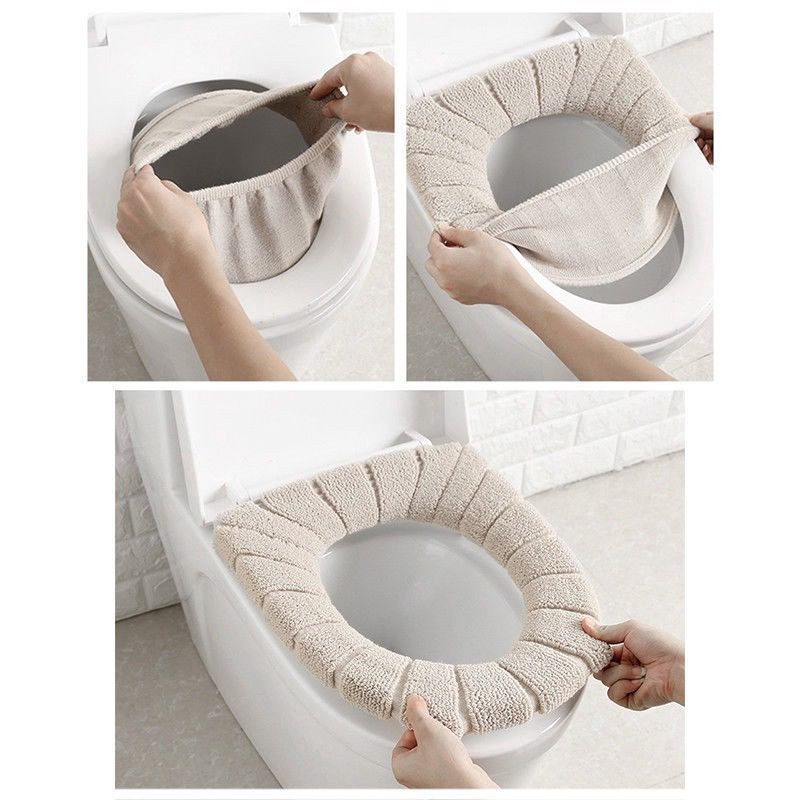 1Pcs Bathroom Toilet Seat Cover Soft Warmer Washable Mat Cover Pad Cushion Seat Case Toilet Lid Cover Accessories Bath Home