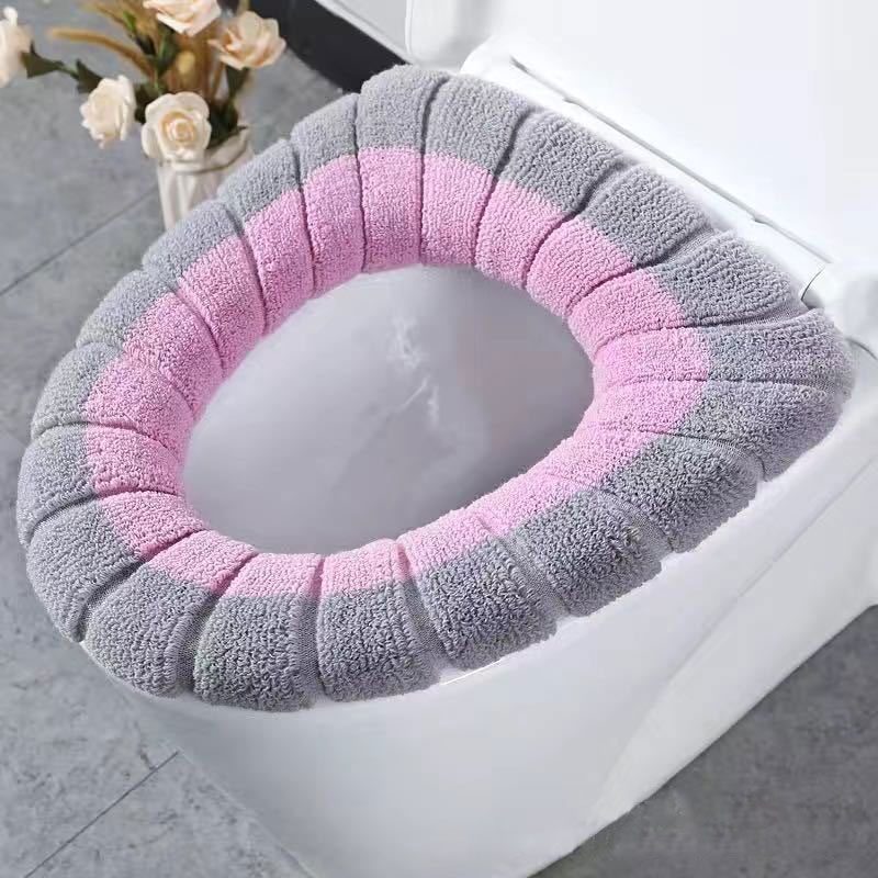 1Pcs Bathroom Toilet Seat Cover Soft Warmer Washable Mat Cover Pad Cushion Seat Case Toilet Lid Cover Accessories Bath Home