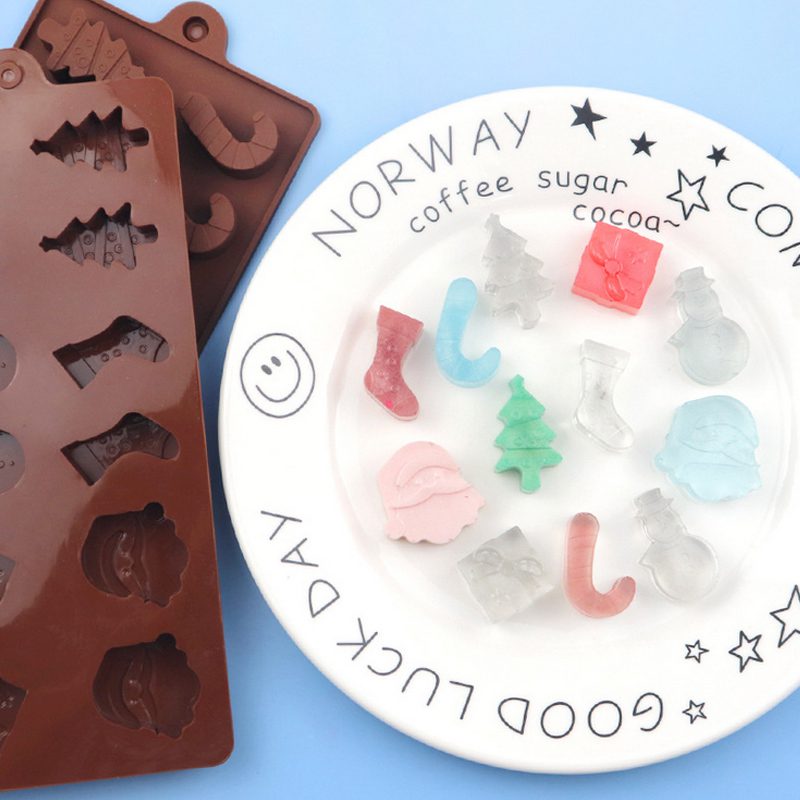 Christmas shape design Cookie Shaping Decorating Baking Trays Xmas Chocolate Mold Gingerbread Man Christmas Candy Mould