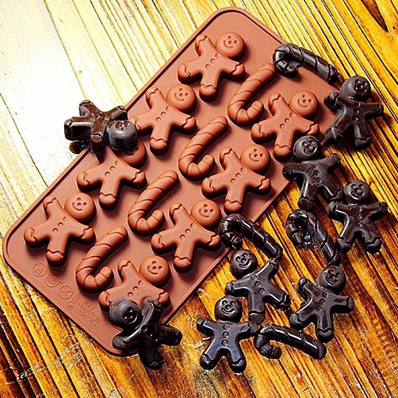 Christmas shape design Cookie Shaping Decorating Baking Trays Xmas Chocolate Mold Gingerbread Man Christmas Candy Mould