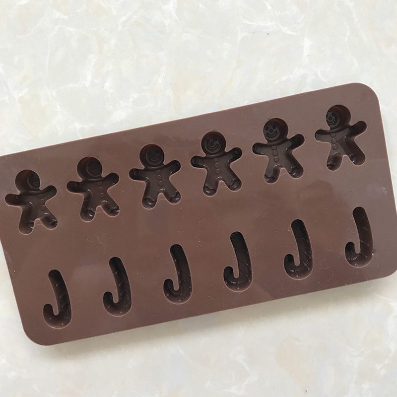 Christmas shape design Cookie Shaping Decorating Baking Trays Xmas Chocolate Mold Gingerbread Man Christmas Candy Mould
