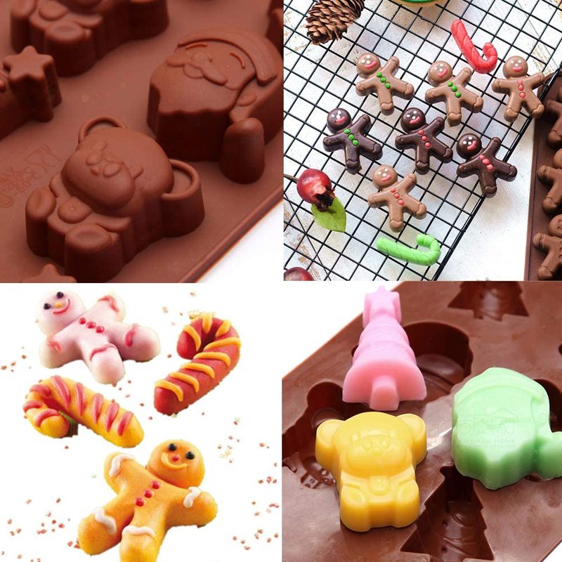 Christmas shape design Cookie Shaping Decorating Baking Trays Xmas Chocolate Mold Gingerbread Man Christmas Candy Mould