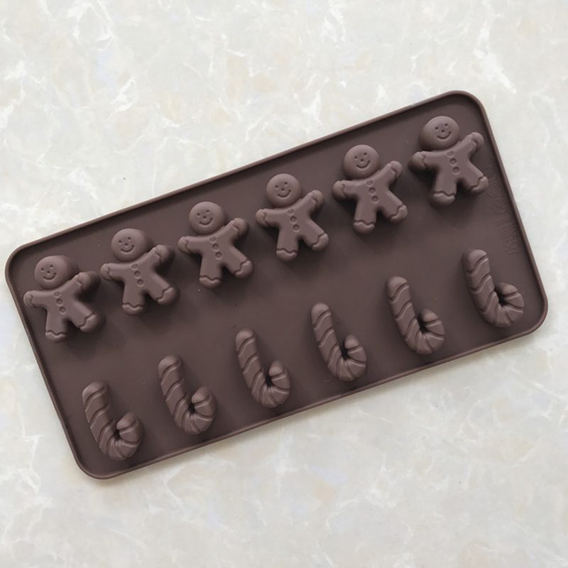 Christmas shape design Cookie Shaping Decorating Baking Trays Xmas Chocolate Mold Gingerbread Man Christmas Candy Mould