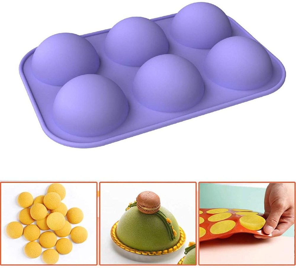 1PCS 3D Ball Round Half Sphere Silicone Molds for DIY Baking Pudding Mousse Chocolate Cake Mold Kitchen Accessories Tools