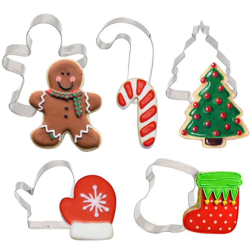 5Pcs/set Christmas Cookie Cutter Gingerbread Xmas Tree Mold Christmas Cake Decoration Tool Navidad Gift DIY Baking Biscuit Mould 5Pcs/set Christmas Cookie Cutter Gingerbread Xmas Tree Mold Christmas Cake Decoration Tool Navidad Gift DIY Baking Biscuit Mould
