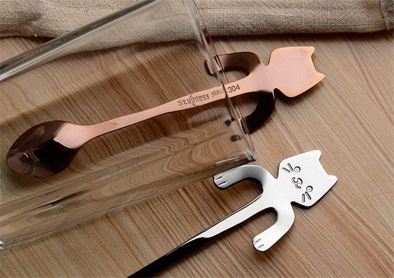 Stainless Steel Coffee Spoon Lovely Cute Cat Shape Teaspoon Dessert Snack Scoop Ice Cream Mini Spoons Tableware Kitchen Tools Stainless Steel Coffee Spoon Lovely Cute Cat Shape Teaspoon Dessert Snack Scoop Ice Cream Mini Spoons Tableware Kitchen Tools