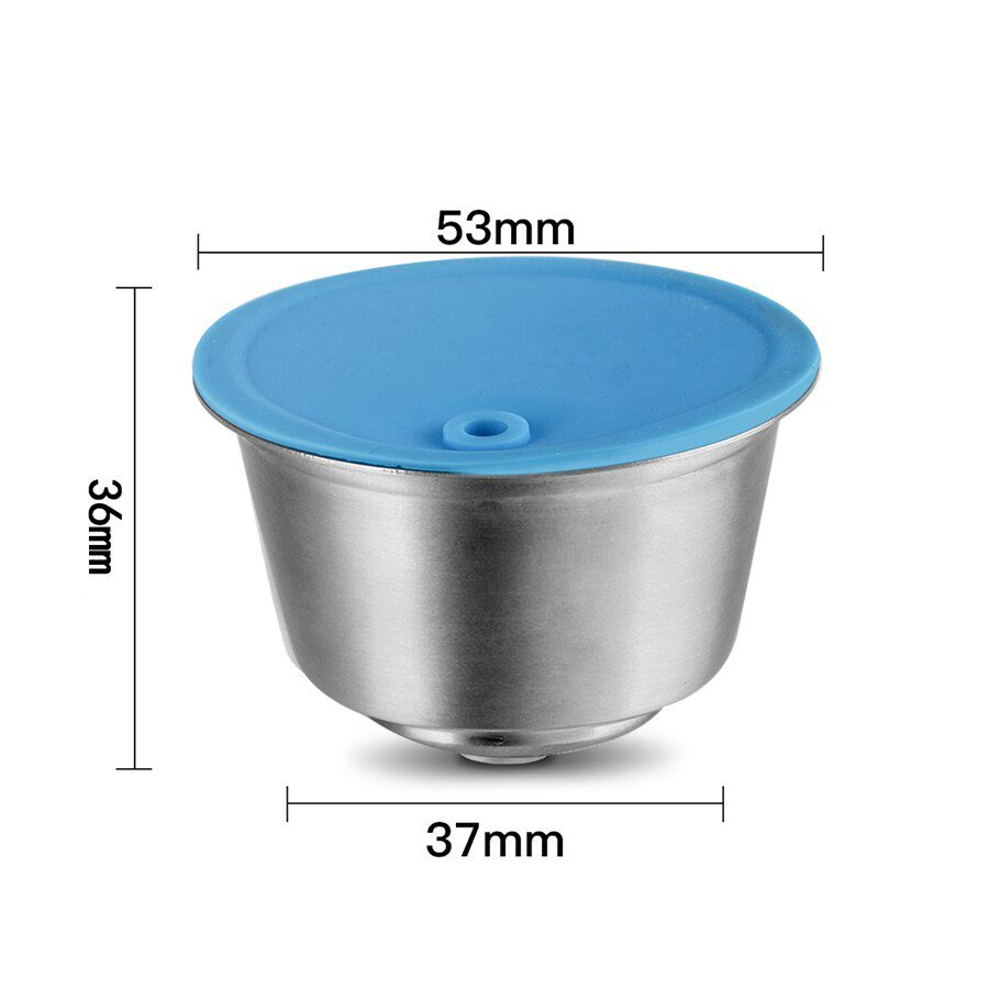 Refillable STAINLESS STEEL Metal Reusable Dolce Gusto Capsule Silicone Cover Dolce Gusto Coffee Machine Coffee Spoon with Clip