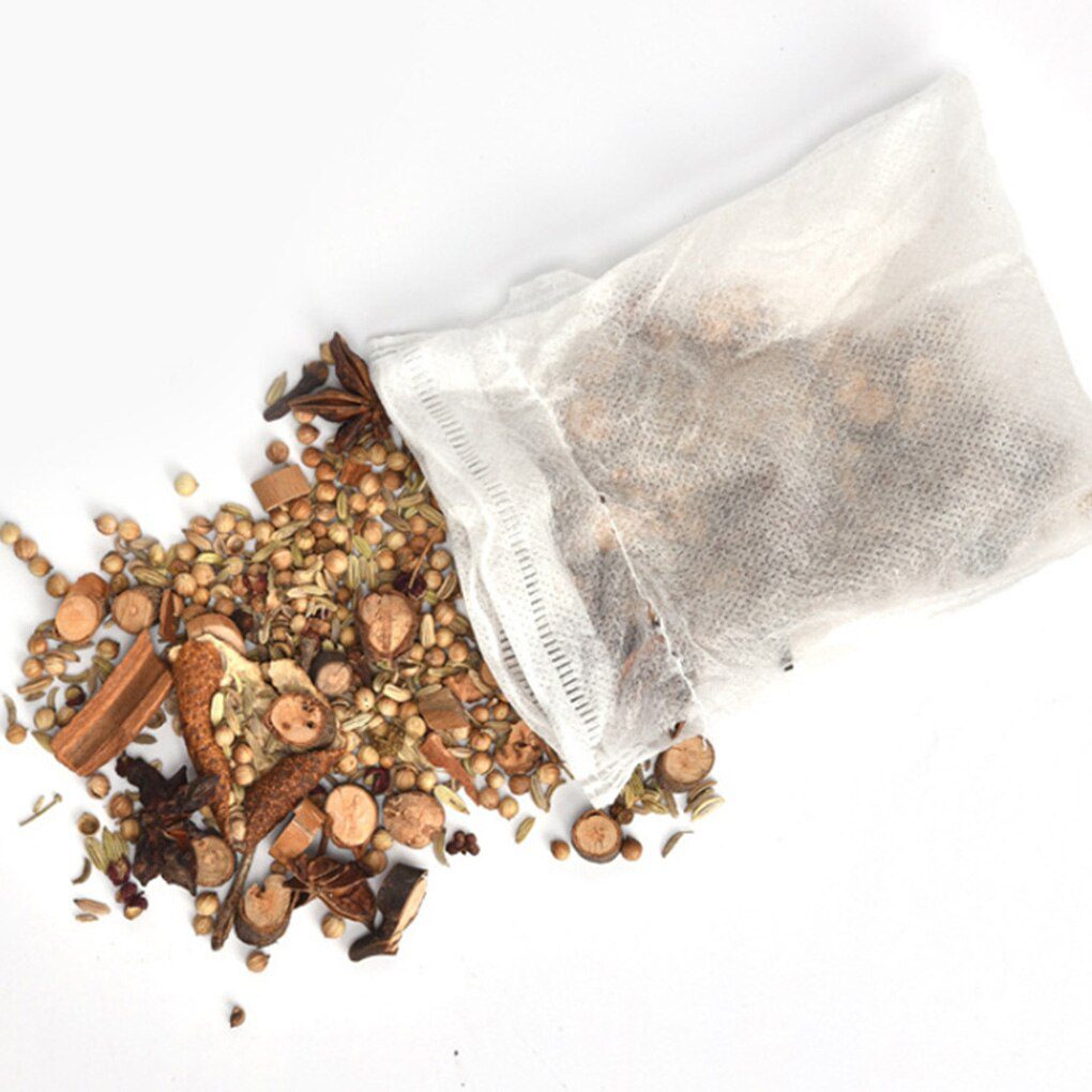 100Pcs/Lot Teabags 5 x 7CM Empty Scented Tea Bags With String Heal Seal Filter Paper for Herb Loose Tea