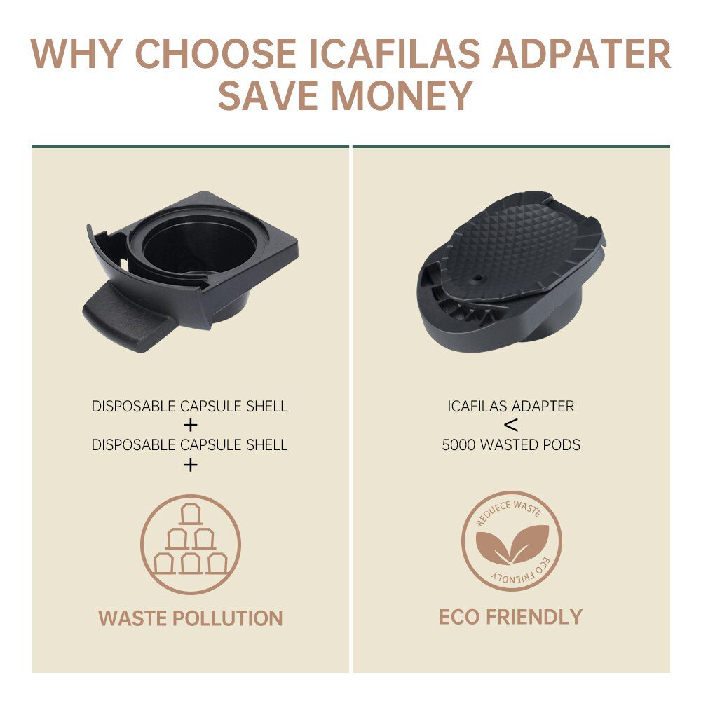 Refill Reusable Capsule Adapter for Dolce Gusto Coffee Capsule Convert Compatible with Genio S Piccolo XS Machine Coffee Accesso Refill Reusable Capsule Adapter for Dolce Gusto Coffee Capsule Convert Compatible with Genio S Piccolo XS Machine Coffee Accesso