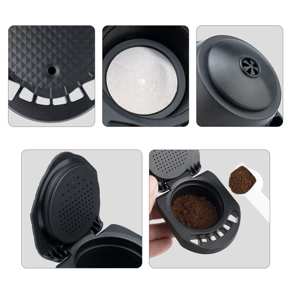 Refill Reusable Capsule Adapter for Dolce Gusto Coffee Capsule Convert Compatible with Genio S Piccolo XS Machine Coffee Accesso Refill Reusable Capsule Adapter for Dolce Gusto Coffee Capsule Convert Compatible with Genio S Piccolo XS Machine Coffee Accesso
